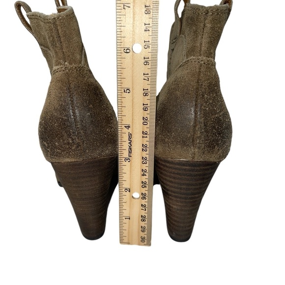 Clarks Indigo Women's Boots Size 8M Brown Leather Upper Pull On Block Heel Ankle - Picture 5 of 11